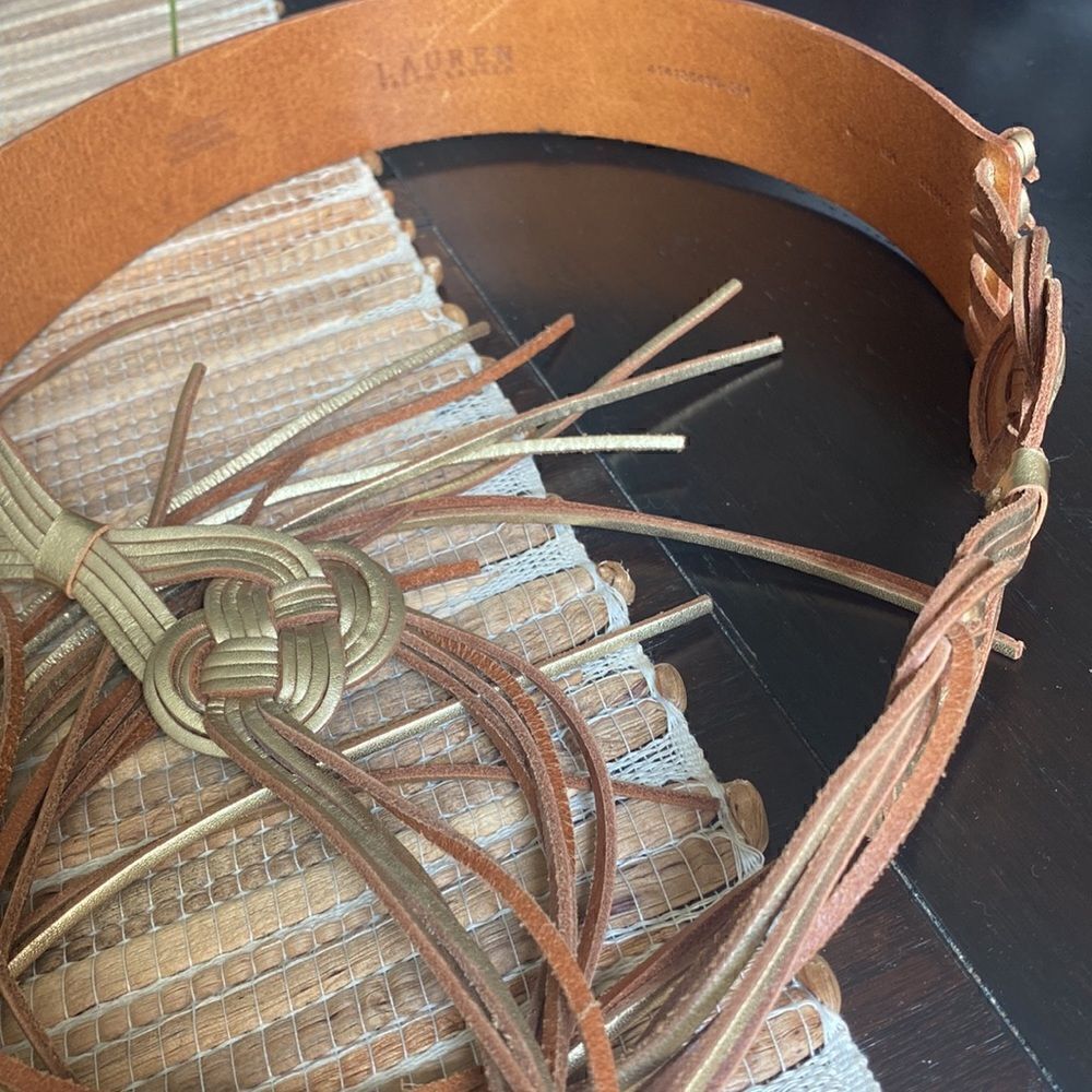 Euc Ralph Lauren gold tie belt I believe it was a medium - Picture 3 of 6